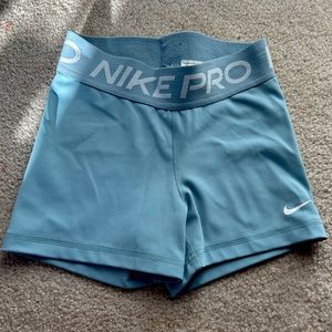 Light blue nike pro shorts